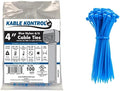 Kable Kontrol Blue Zip Ties 4 Inch 100 Pcs, 18 Lbs Tensile Strength, by KABLEKONTROL%C2%AE