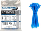Kable Kontrol Blue Zip Ties 4 Inch 100 Pcs, 18 Lbs Tensile Strength, by KABLEKONTROL%C2%AE