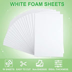 DAJAVE 50 Pack White EVA Foam Sheets, 3mm Thick, 8x12 Inch Crafts Foam Sheets - Image 3