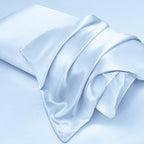 Aormenzy Satin Body Pillow Cover Set of 2, 20x54 Inches Baby Blue Body Pillow - Image 4