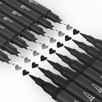 Drawing Pens, 12 Pack Dual Brush Pens Black Markers - Image 4
