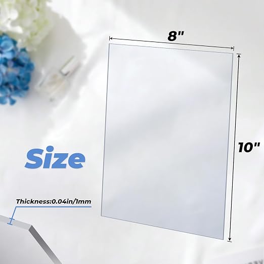 5 Pack Plexiglass Sheets 8×10" Flexible 1mm | Shatterproof Clear Acrylic Sheet - Image 6