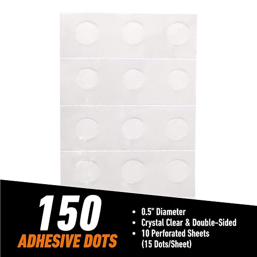 Gorilla Permanent Adhesive Dots, Double-Sided, 0.5" Diameter, 150 Pieces - Image 7