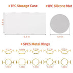 5PCS Metal Wax Seal Molds for 1 Inch Stamp, Rings Set - Image 2