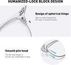 Blue Light Blocking Glasses Vintage Half Frame UV Clear Lens Anti Eyestrain - Image 5