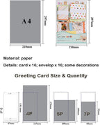 Huralona Handmade DIY Greeting Card Kits includes 16 Blank Cards 16 Colorful - Image 5