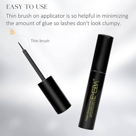 EMEDA Eyelash Glue Black Lashes Glue Super Strong Hold 24H/ Water - Image 5