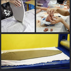 Pottery Special Linen Hessian Cotton Linen Tablecloth Pottery Clay Printing - Image 3