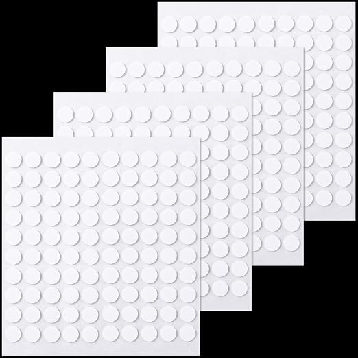 Joez Wonderful 4 Sheets Foam Adhesive Squares, 0.39in Precut Squares Strips by Joez+Wonderful