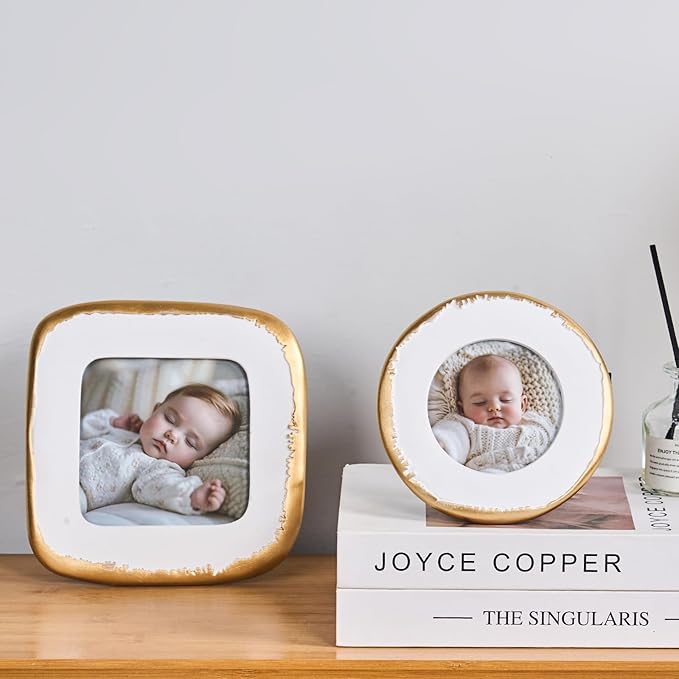 4x4 Picture Frame, Ornate Photo Frame, Hand-Crafted Resin Table Frame, Hanging - Image 5