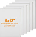 6 Pack 9 x 12 Inch Oil Primed Archival Linen Panels 11oz Painting Oils Panels by Unknown