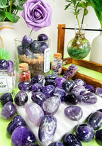 DUQGUHO Amethyst Healing Crystals Stones Set Natural Bulk Crystals Tumbled - Image 2