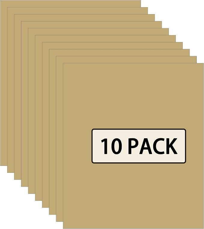 FUNKAKA Soil Golden HTV Heat Transfer Vinyl Sheets, 10 Sheets Sticky HTV Vinyl by FUNKAKA