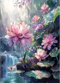 SHICERNHJ 5D Diamond Art Kits for Adults, Lotus Flower Diamond Painting Kits by Unknown