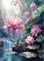 SHICERNHJ 5D Diamond Art Kits for Adults, Lotus Flower Diamond Painting Kits by Unknown