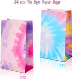 Zonon 24 Pcs Tie Dye Paper Bags Camouflage Treat Goody Bags Retro Gift Pouch - Image 2