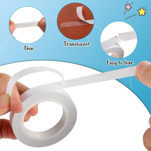 9 Rolls Double Sided Tape for Crafts, Strong Double-Sided Tape, Scrapbook Tape - Image 3