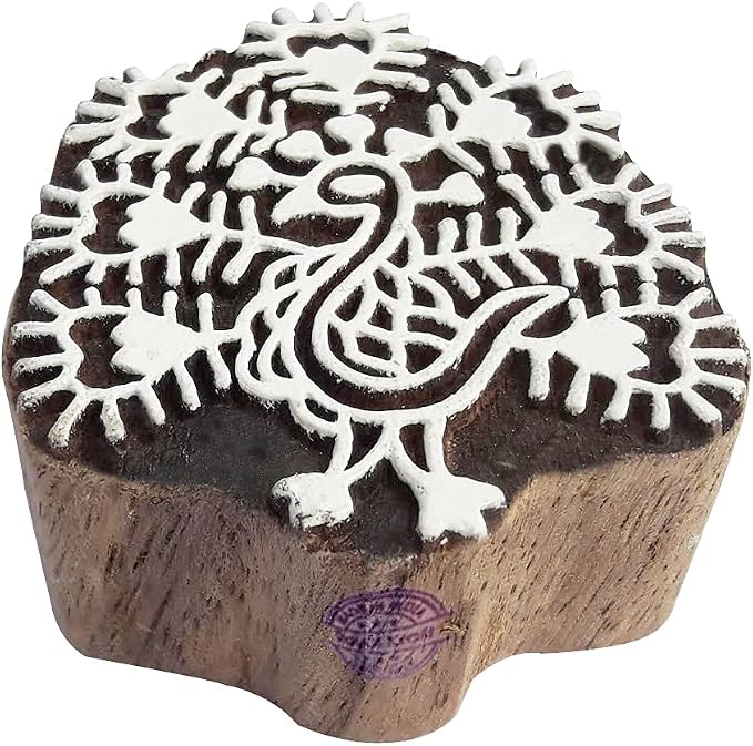 Royal Kraft Wooden Stamps DIY Fabric, Henna Printing Blocks THDtag104 by RoyalKraft