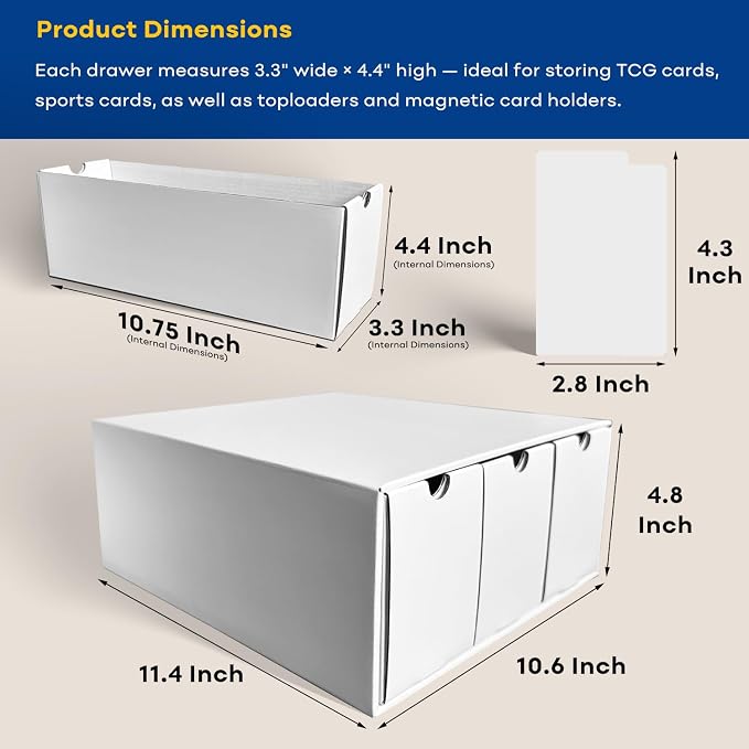Fageverld Trading Card Storage Box, Top Loaders Storage Box - Image 5