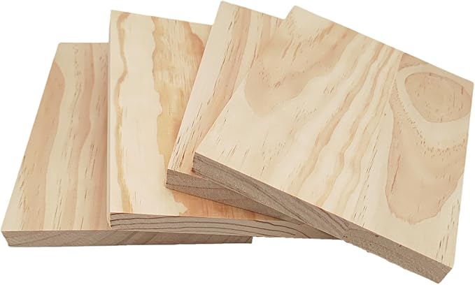 4PCS Rectangle Wood Boards Unfinished Wood Blocks by Anktily