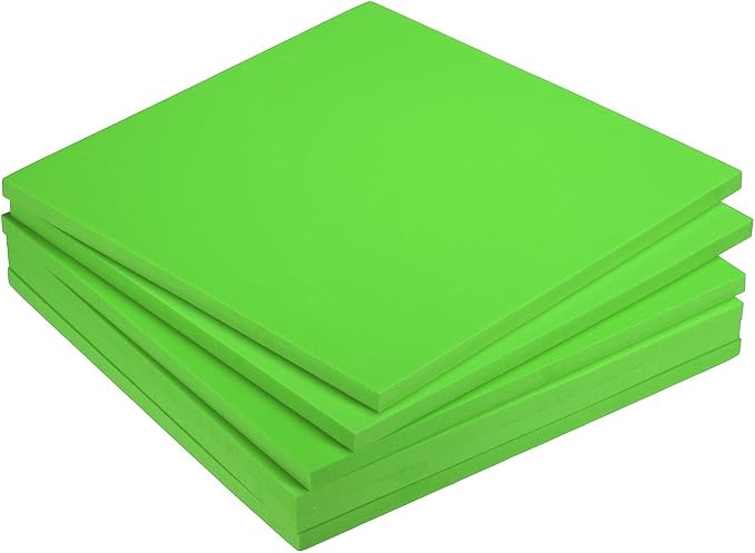 MECCANIXITY EVA Foam Sheets Green 9.8 Inch x 9.8 Inch 10mm Thick Crafts Foam by MECCANIXITY