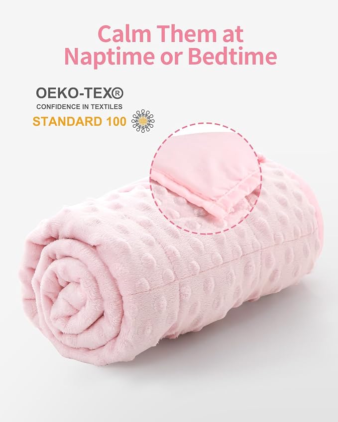 Mr. Sandman Weighted Blanket 2LBS 20 x 30 Inches, Minky Dots Heavy Blanket - Image 2