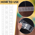 BENECREAT 9Pcs Acrylic Leather Punch Tool, 3 Widths Crystal and Rivet Spacing - Image 4