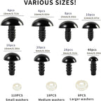 XKDOUS 6-18 mm, 8 Sizes Safety Eyes - Image 2
