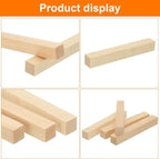 MECCANIXITY 4Pcs Basswood Carving Block, 0.8"x0.8"x6" Square Wooden Dowels - Image 4