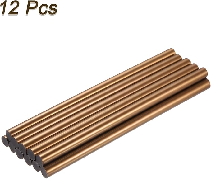 uxcell Mini Hot Glue Sticks for Glue Gun 11mm x 200mm Bronze Gold 12pcs - Image 3