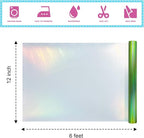 Sheet Metallic Foil Heat Transfer Vinyl olographic Green 12Inch*6Ft HTV - Image 2