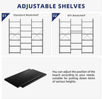 NUMENN Triple Column 6 Tier Bookshelf, Bookcase - Image 6