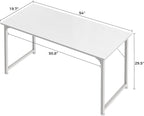 Huuger Computer Desk, 55 Inch Home Office Desk, Gaming Writing Work from Home - Image 3
