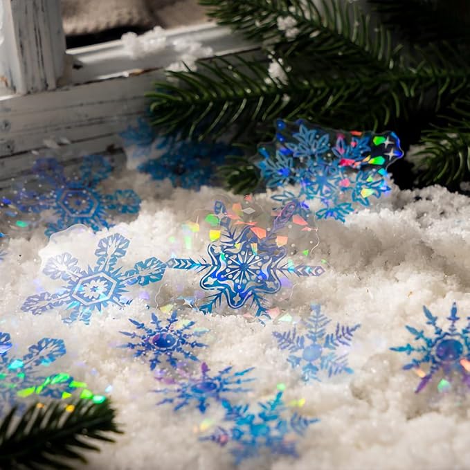Yoksas 120 Pieces Fantasy Snowflake Stickers - Image 3