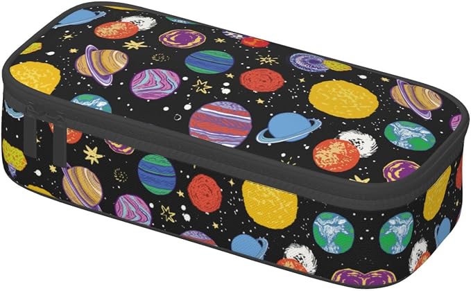 Cartoon Space Planet Pencil Case Organizer Big Capacity Pencil Pouch Stationery - Image 2