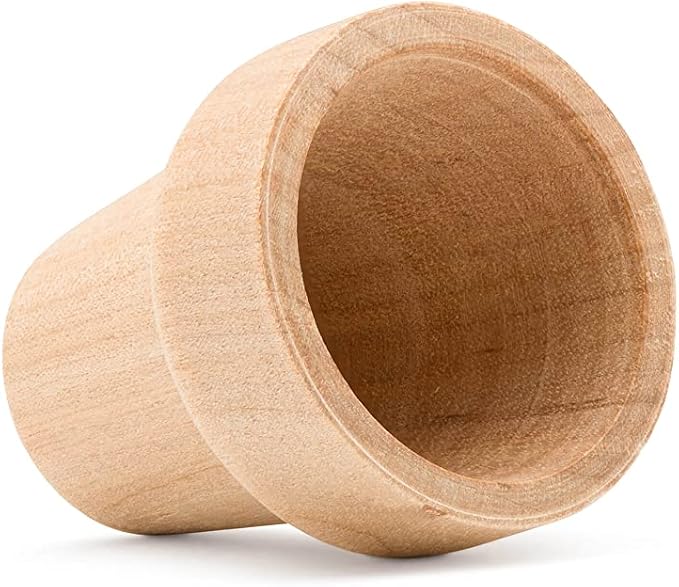 Mini Craft Flower Pot 5/8-inch x 9/16-inch, Model & Dollhouse, by Woodpeckers - Image 4