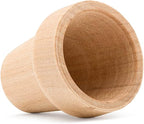 Woodpeckers Mini Wood Flower Pot 5/8-inch x 9/16-inch, Small Flower Pot - Image 4