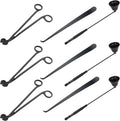 3 in 1 Candle Accessory Set(3 Set), Premium Candle Wick Trimmer, Candle Snuffer, Wick Dipper, Elegant Candle Care Kit with Gift Package for Candle Lovers (Black)