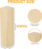 13 Pcs Unfinished Wooden Blocks - Image 2