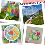 10Pcs 6.7in Plastic Round Hand Fan Blank Hand Fans Bulk Summer Round PVC Clear - Image 6