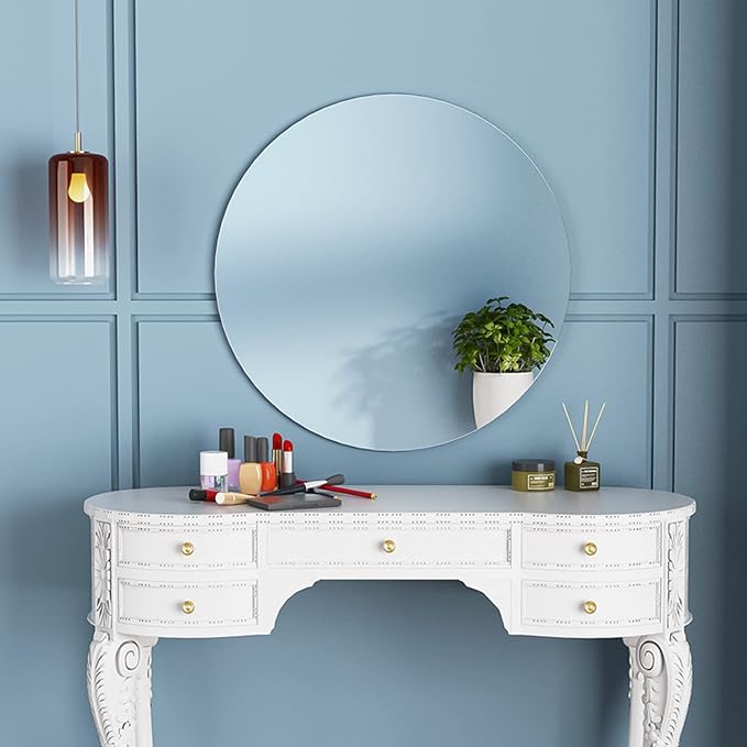 12'' Round Wall Mirror Tiles Self Adhesive Circle Mirror - Image 5