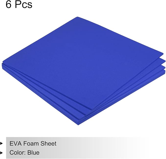 MECCANIXITY EVA Foam Sheets Blue 9.8 Inch x 9.8 Inch 3mm Thick Crafts Foam - Image 3