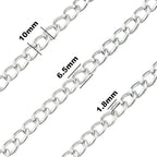 Jishi 16ft Aluminium Curb Chain Roll, Thick Twisted Chain Links, Jewelry Making - Image 2