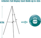 JIUYE 63" Tall Display Easel Stand - Image 4