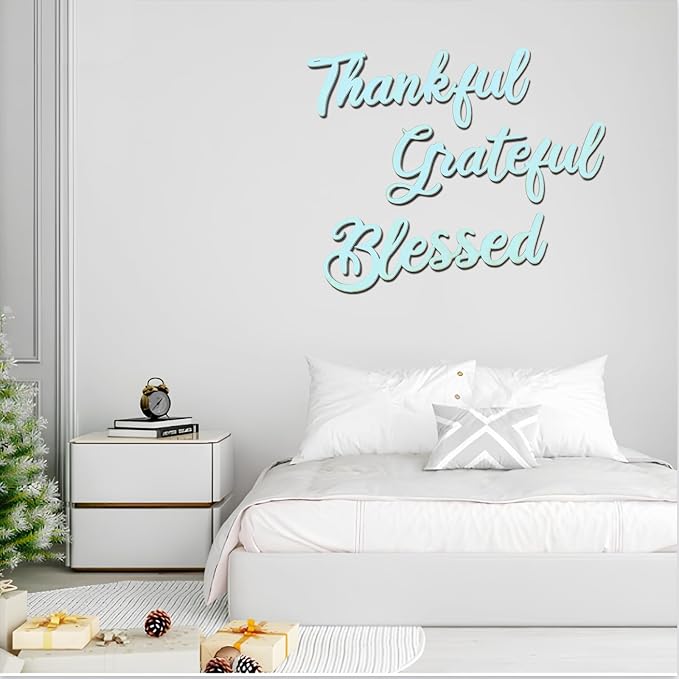 3 Pcs Thankful Grateful Blessed Wall Signs Thankful Grateful Blessed Signs - Image 5