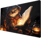 Magical Cat Desk Mouse Mat Black Vintage Desk Pad Playmat - Image 5