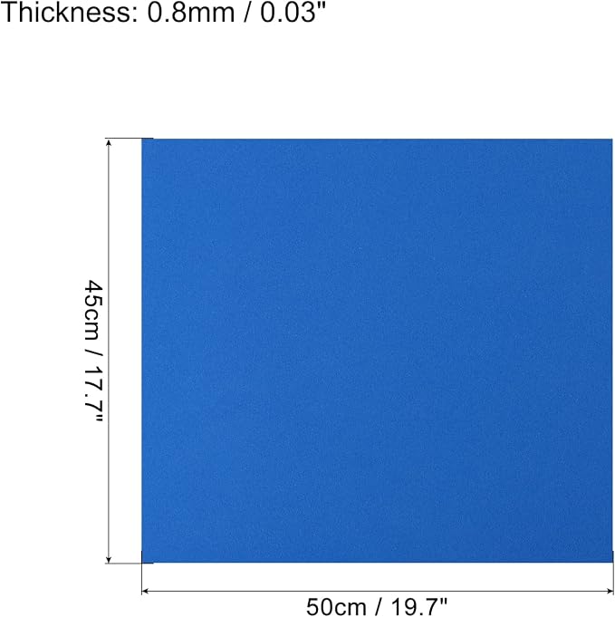 MECCANIXITY EVA Foam Sheets Sky Blue 19.7 Inch x 17.7 Inch 0.8mm Thick Crafts - Image 2