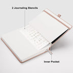 RETTACY Dotted Journal Notebook, 192 Pages, A5 Medium Size | Leather Hardcover - Image 7