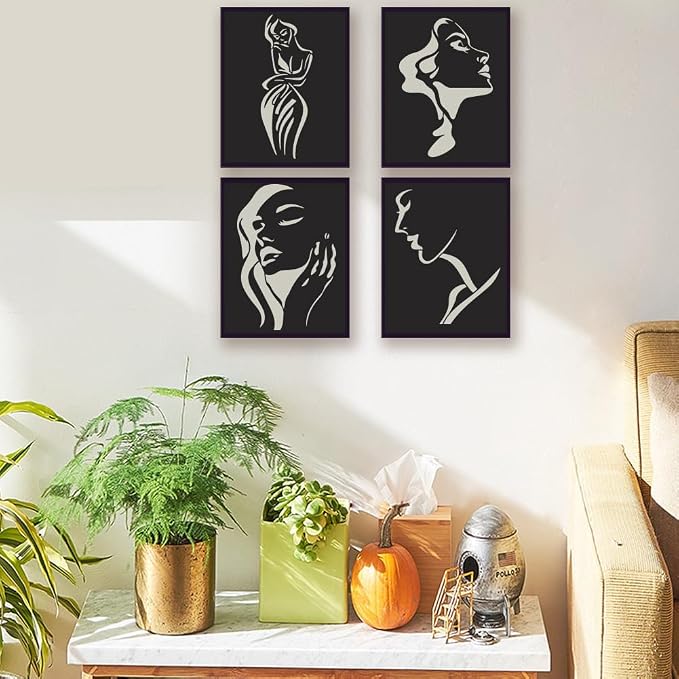 FINGERINSPIRE 4 Pcs Minimalist Figures Painting Stencil - Image 7