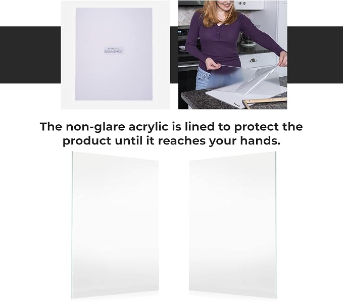 11x14 Non-Glare Acrylic Sheet Frame Replacement, UV Resistant Picture Cover | - Image 7
